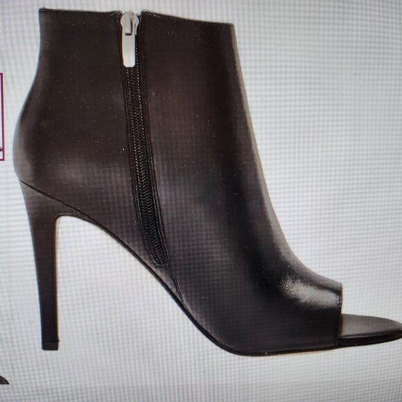 Nine West Women's Izip Leather Peep Toe Booties, Black Size 11. NIB. - Picture 13 of 14